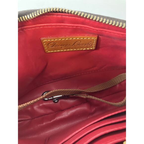 DOONEY & BOURKE SMALL BROWN PVC LEATHER CROSSOBDY BAG - Picture 12 of 16